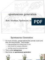 Spontaneous Generation: Redi, Needham, Spallanzani, and Pasteur