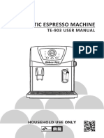 Automatic Espresso Machine: Te-903 User Manual