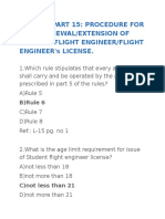 Series L Part 15: Procedure For Issue/Renewal/Extension of Student Flight Engineer/Flight Engineer'S License