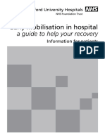 A Guide To Help Your Recovery: Early Mobilisation in Hospital