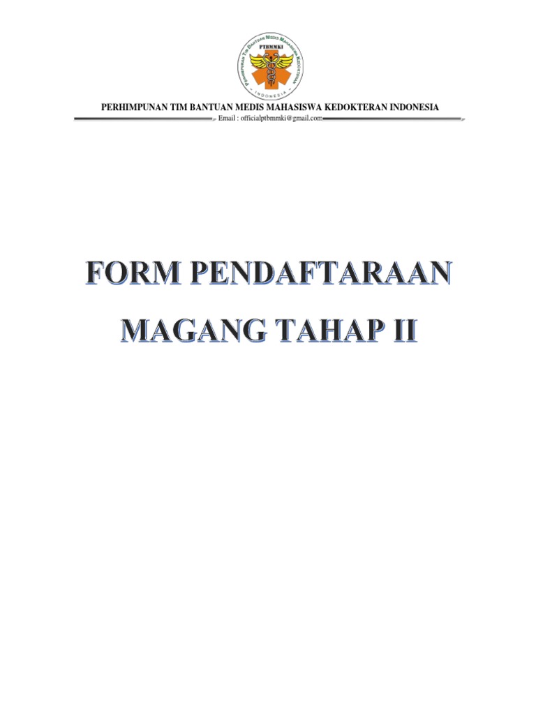 Form Pendaftaran Magang Tahap II | PDF