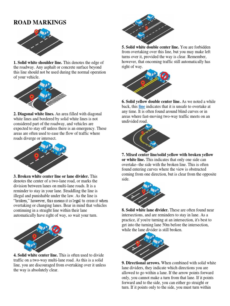 Road Markings PDF Traffic Industrial Engineering