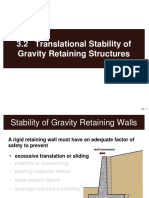 3.2 Translational Stability of Gravity Retaining Structures