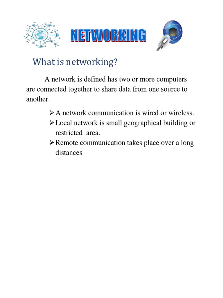 What Is Networking PDF