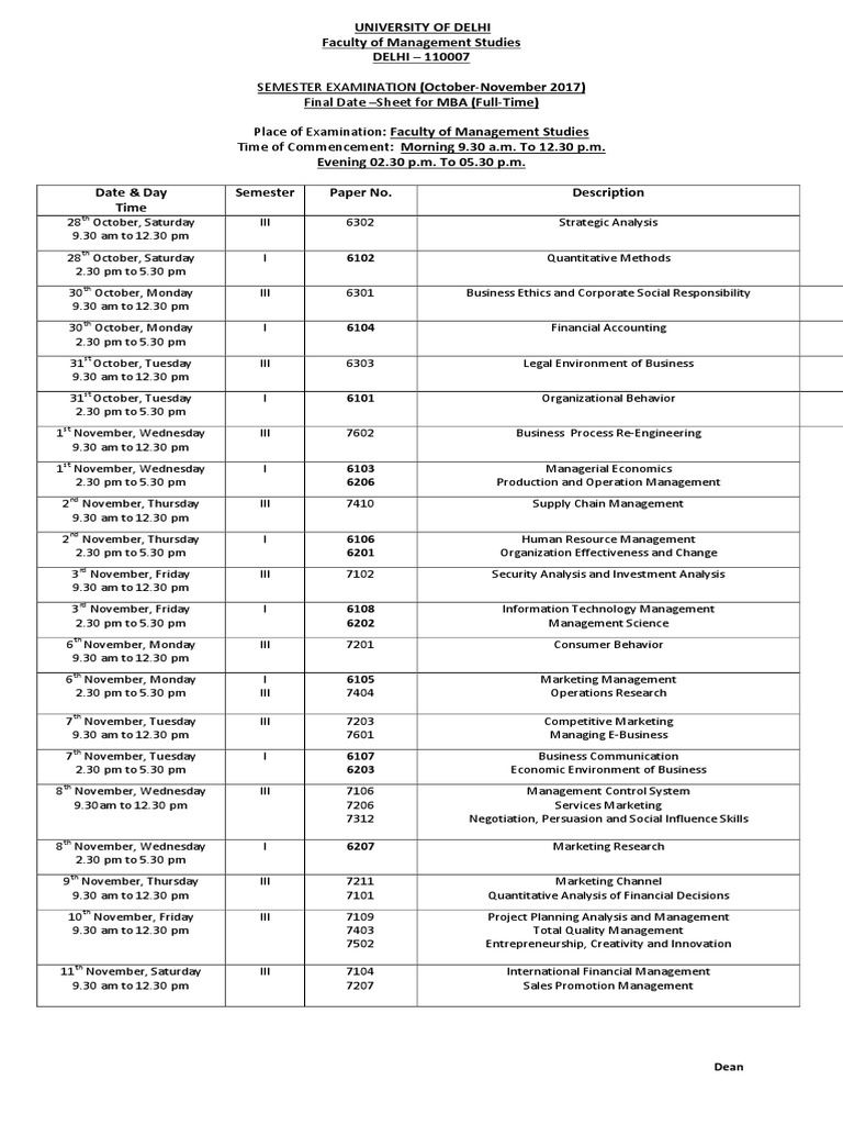 Date Sheet | PDF | Marketing | Business