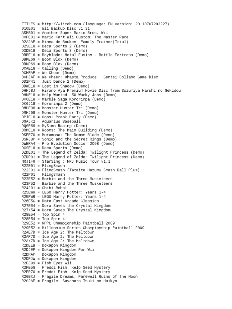 titles pdf mario leisure
