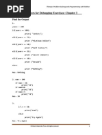 Answers For Debugging Exercises: Chapter 3: Find The Output