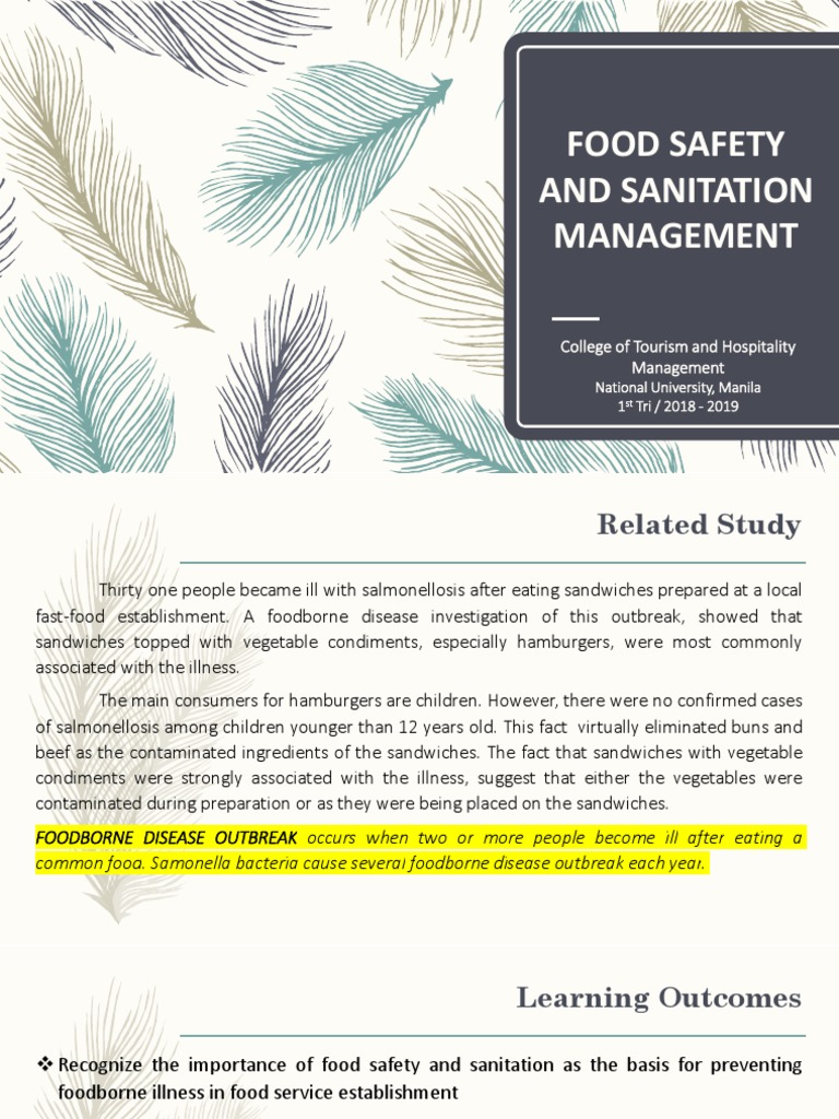 Food Safety and Sanitation Guidelines | PDF | Foodborne Illness | Food ...