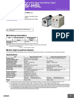 61F-UHS/-HSL: Floatless Level Switch (Ultra High-Sensitivity Type)