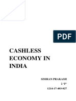 Research Project Cashless Economy in INDIA
