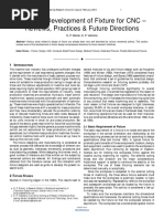 Design Development of Fixture For CNC Reviews Practices Future Directions