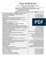 Eksrhyky Usg# JK"V H Áks - KSFXDH Lalfkku Bykgkckn Á KXJKT & 211004) Mùkj Áns'K) HKKJR Academic Calendar For The Academic Session 2019 - 2020