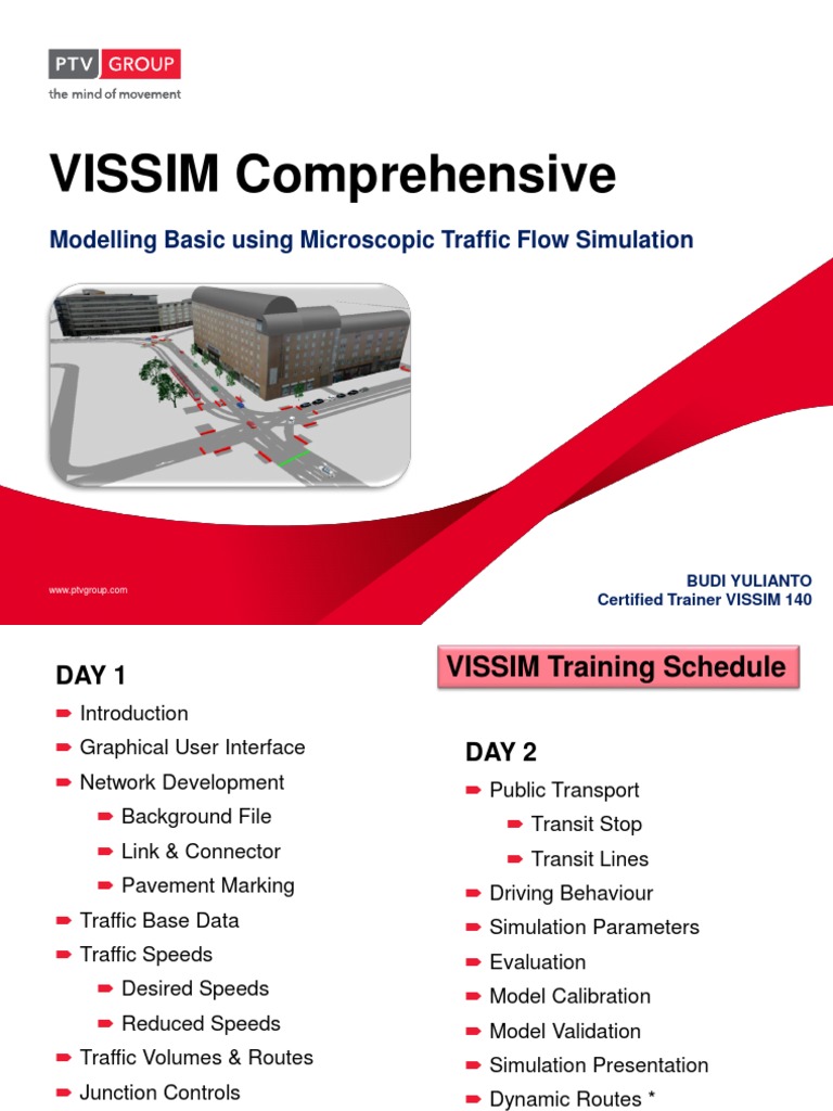 VISSIM Traffic Simulation Training Guide | PDF