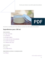 Receta para Elaborar Mascarilla Capilar Desenredante