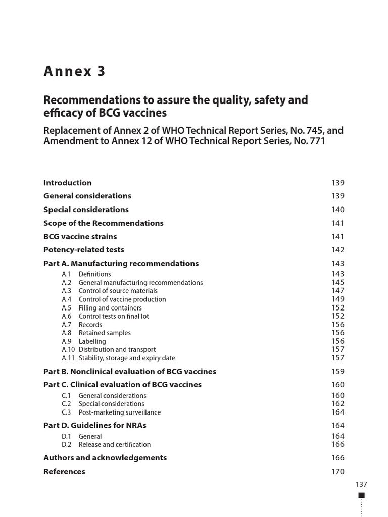 BCG Vaccine Production and Guidelines | PDF | Tuberculosis | Vaccines