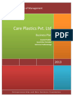 Care Plastics Pvt. LTD: Business Plan