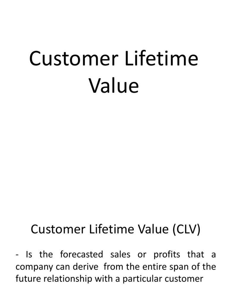 Understanding Customer Lifetime Value | PDF