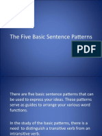 The Five Basic Sentence Patterns