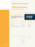 Official Invoice Sample