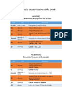 Calendário de Atividades AMa 2019