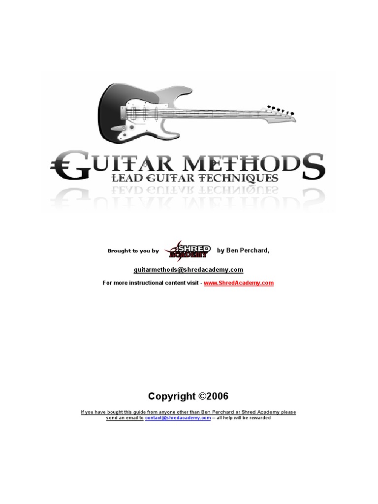 Beginner Shred Academy Lead Guitar Techniques PDF PDF Guitars