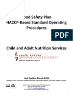 Food Safety Plan HACCP-Based Standard Operating Procedures: Last Update: March 2018