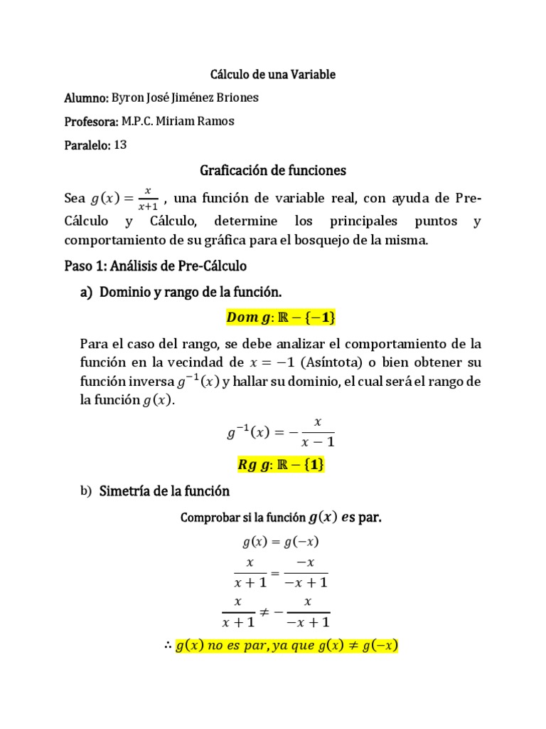 Cálculo de Una Variable | PDF | Asíntota | Relaciones matematicas