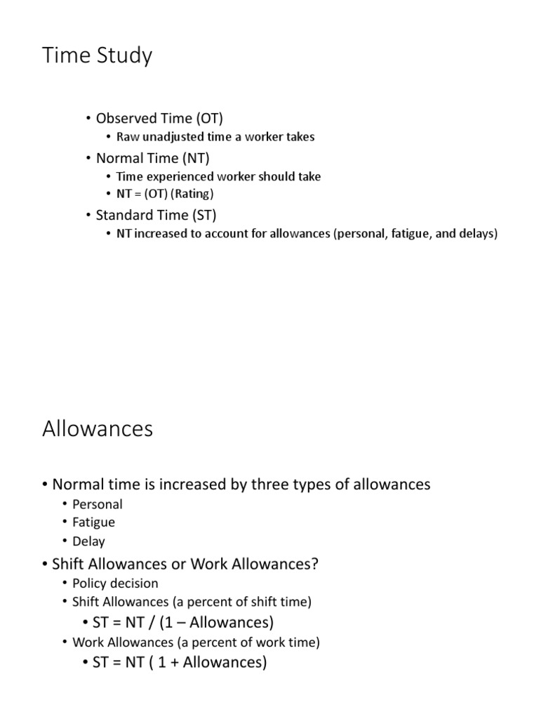 time-study-observed-time-ot-normal-time-nt-pdf