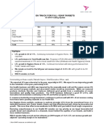 On Track For Full-Year Targets: 1.Non-GAAP Measures Are Defined On p6