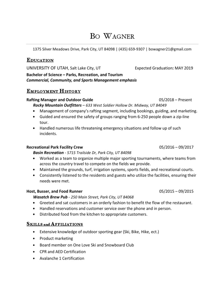 Wagner Resume PDF PDF