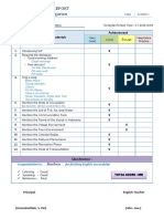 Student progress report for Raihan