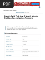 Double Split Training - 3 Month Muscle Building Specialization Program - Musc