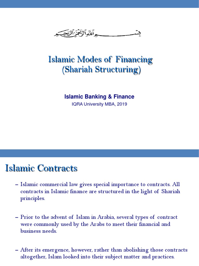 8th Mode of Financing | PDF | Islamic Banking And Finance | Sales