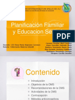 PLANIFICACIÓN FAMILIAR Y EDUCACIÓN SEXUAL (PRESENTACIÓN)