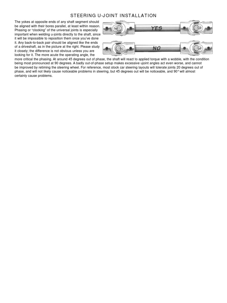 Steering UJoint Installation Guide PDF