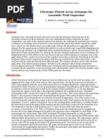 Ultrasonic Phased Array Technique For Austenitic Weld Inspection PDF