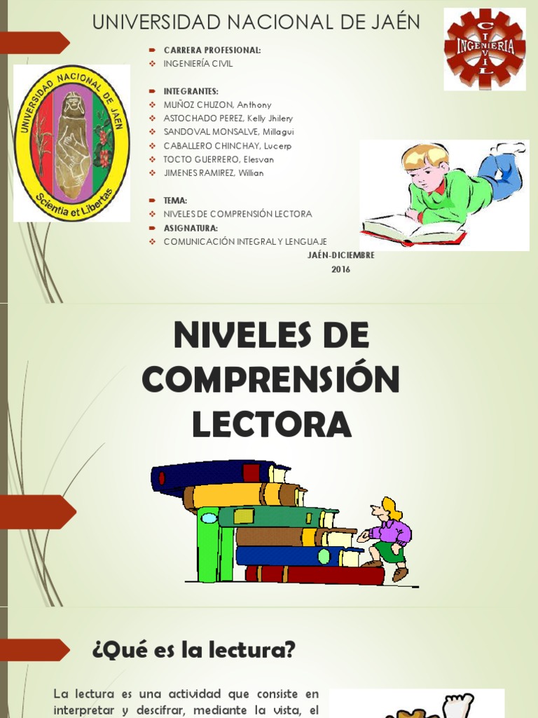 Niveles de Comprensión Lectora | PDF | Comprensión lectora | Cognición