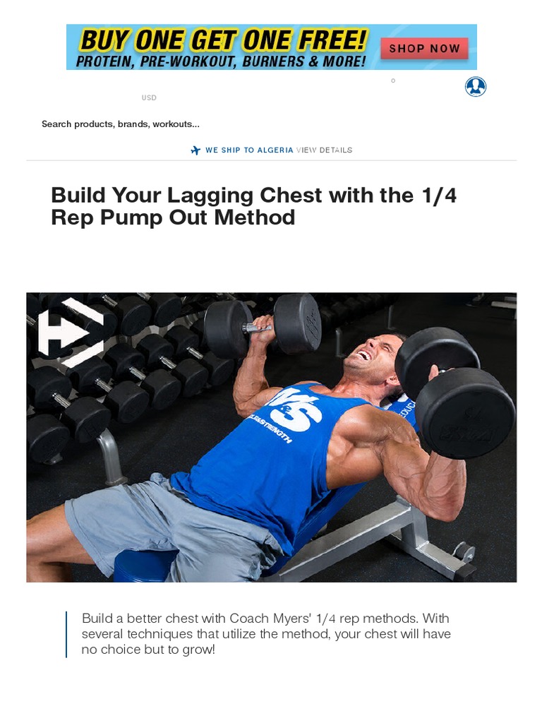 Build Your Lagging Chest With The 1 4 Rep Pump Out Method PDF