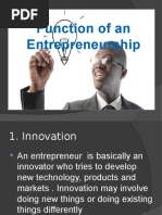 Functions of Entrepreneur