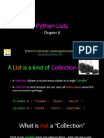Python Lists: Python For Informatics: Exploring Information