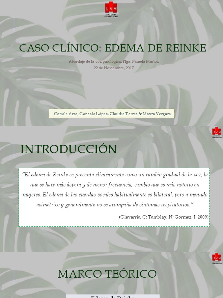 Caso Edema de Reinke PDF Sistema respiratorio Sonido