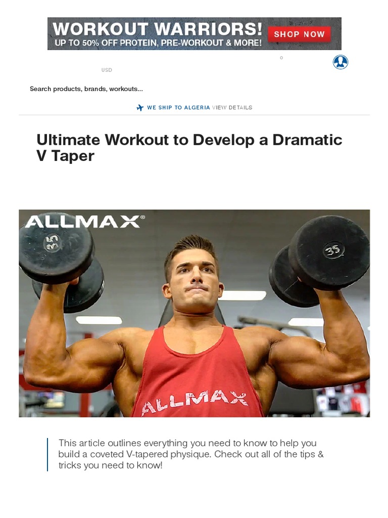 Image Result For How To Develop A Dramatic V Taper Tips Tricks And Results