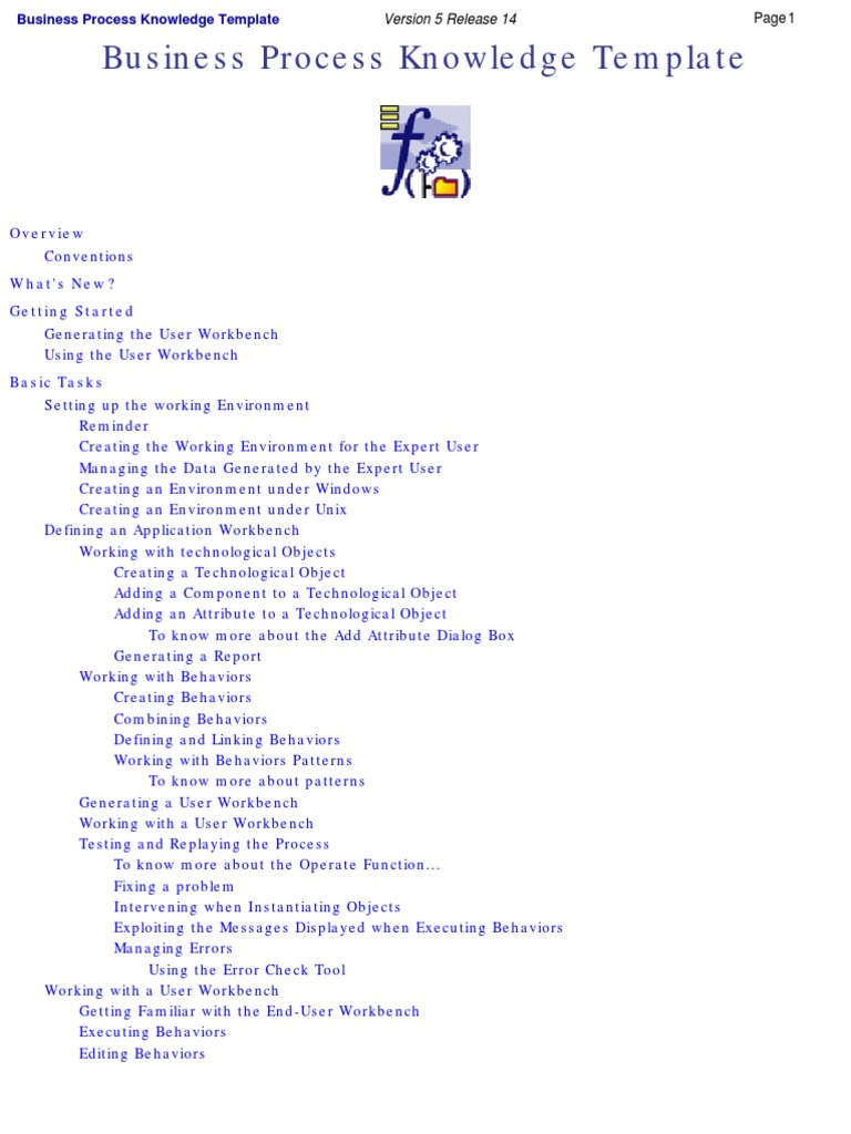 User Guide for Business Process Knowledge | PDF | Icon (Computing ...