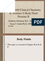 CLSC 4440 Clinical Chemistry II-Proteins V-Body Fluid Proteins II