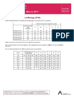 Grade Thresholds - March 2017: Cambridge AS & A Level Biology (9700)