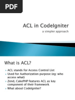 ACL in CodeIgniter-Mizanur Rahman
