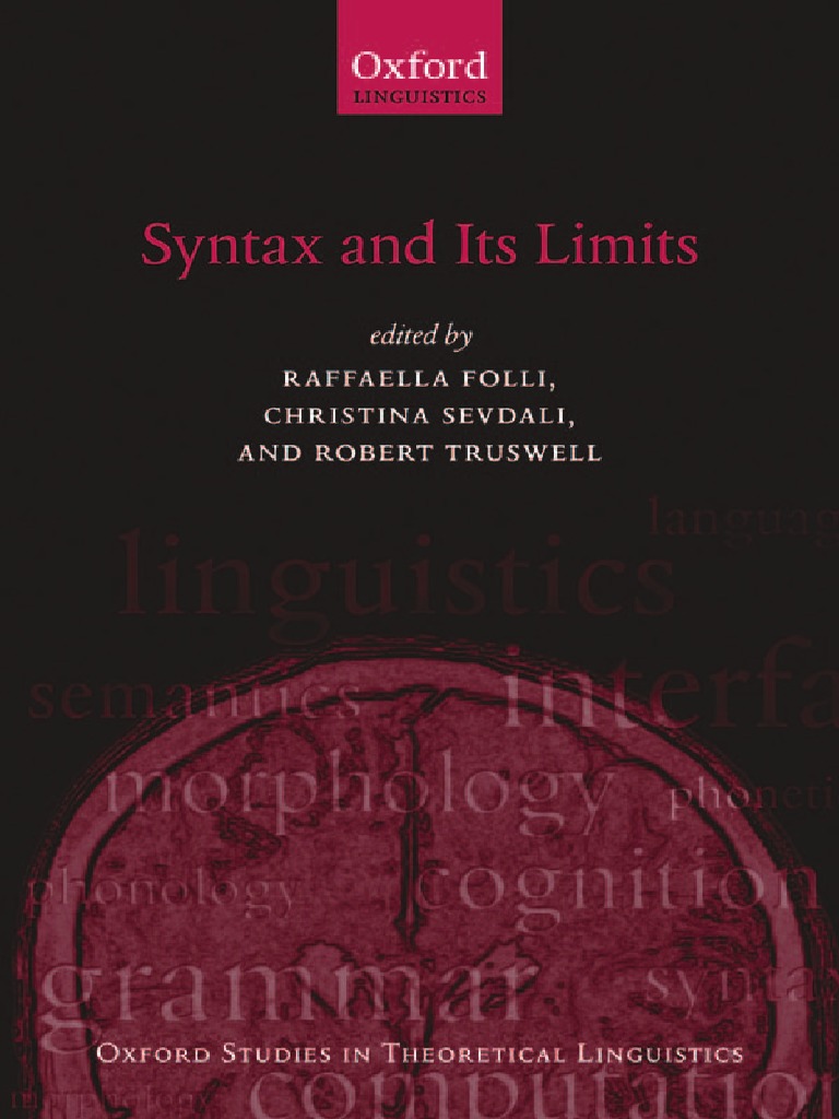 Syntax And Its Limits Pdf Linguistics Syntax