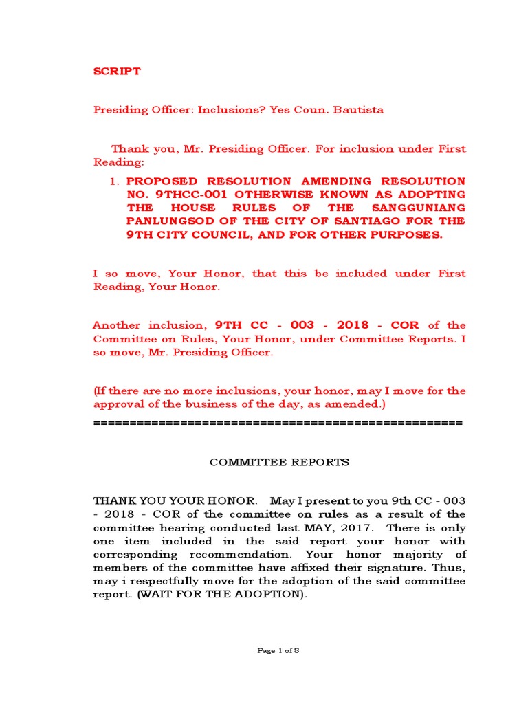 Script 2018 June 26 | PDF | Public Sphere | Government