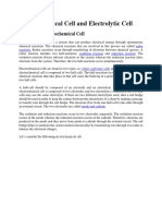 Electrochemical vs Electrolytic Cells