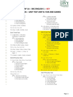 EAP 1A - Quiz Lesson 35 - Unit Test Unit 8 - KEY